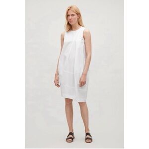 COS Voluminous Poplin Dress in White - EU 32